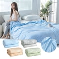 thumbnail image 1 of Xihbxyly Manta de Algodón Refrescante, Alivio para Quienes Duermen con Calor, Comodidad Ligera para Todas Las Estaciones, Absorción Transpirable, Manta para Sofá y Cama, Regalo de Verano, Tamaño 150, 1 of 7