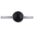 thumbnail image 2 of Natural Black Onyx 6mm Cabochon Round Shape Gemstone with Minimal Rawa Work Around in Beautiful Bezel Setting Handmade 925 Sterling Solid Silver Ring For Women, 2 of 2