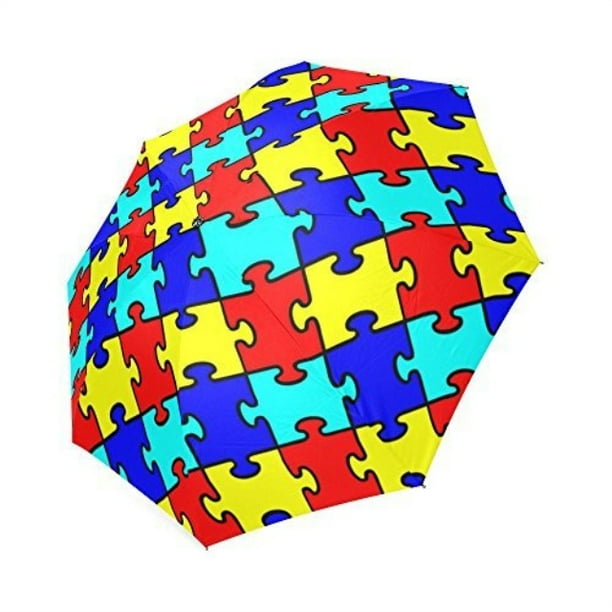 topstation umbrella custom autism awareness puzzle pieces auto