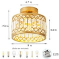 thumbnail image 4 of SEFINN FOUR 1-Light Semi Flush Mount Light Fixture, 4 of 6