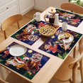 thumbnail image 5 of Happy New Year Placemats Set of 8, Cartoon Girl Dance Lions Fireworks Non-Slip Place Mats Washable Table Mats for Kitchen Dining Table Decorations Indoor/Outdoor, 5 of 9