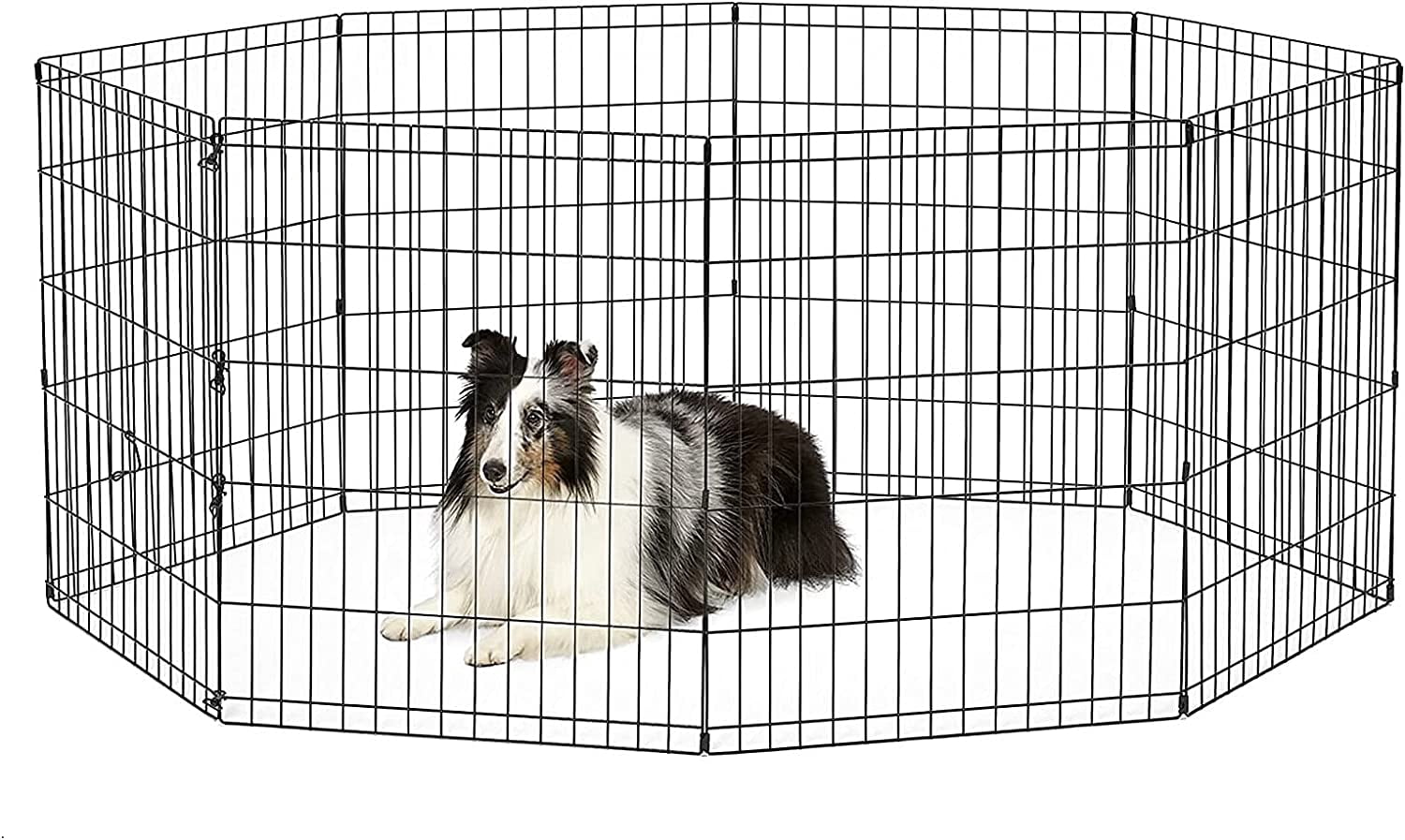 PETSWORLD 24x23 inches Indoor/Outdoor Foldable Metal Dog Exercise Pen/Pet Playpen
