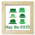 thumbnail image 1 of Green Hat Chinese Joke Fate Square Picture Frame Wall Tabletop Display, 1 of 3