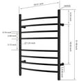 thumbnail image 6 of HEATGENE Towel Warmer 8 Bar Plug-in Curved Bath Towel Heater Towel Warmer for Bathroom Plug-in Drying Rack Matte Black, 6 of 7