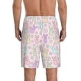 thumbnail image 3 of Kdxio Colorful Bunny Print Mens Sleep Shorts Bottoms Soft Comfy Pajama Wear Pants with Drawstring Pockets, 3 of 7
