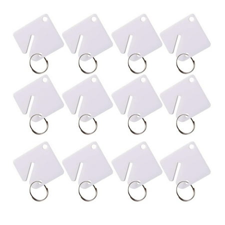 

SEFUONI Convenient 60 Pieces/Set Blank for Key Tags Round Split Ring Durable for Key Identify Tags with Snap Hook Ring for Home