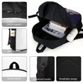 thumbnail image 4 of Boston Terrier-theme Backpack, Campus style schoolbag Bookbag with Adjustable Shoulder Straps And Large Zip Compartment, Unisex Travel Bags., 4 of 6