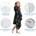 thumbnail image 7 of Black Dancing Skeleton Pattern Hooded Bath Towel，50"x30" for Ages 3 To 12 Kids, Quick Dry Lightweight Soft Microfiber Hood Beach Towel Cover Up for Kids, 7 of 7