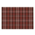 thumbnail image 1 of Plaid Cutting Board, Nostalgic Striped Pattern from British Country Constrasting Colors, Decorative Tempered Glass Cutting and Serving Board, Large Size, Scarlet Black White, by Ambesonne, 1 of 1
