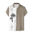 thumbnail image 1 of Camisas s Para Hombre Manga Larga Camisas casuales de manga corta para hombre con estampado 3D, camisas de blusa superior de moda (Khaki, L), 1 of 3