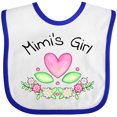 thumbnail image 3 of Inktastic Mimi's Girl- Heart Flowers Girls Baby Bib, 3 of 4