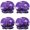 Halloween Purple Spider-1, variant on Shower Caps,Halloween Red Pumpkins Pattern Waterproof Shower Cap for Women 4 Pieces,Double Reusable Hair Cover for Shower PEVA Elastic Stretch Hem