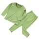 thumbnail image 1 of Minnieouse Ropa interior térmica para niños, ropa interior elástica de manga larga con cuello para otoño e invierno, ropa interior para el Pijama Verde 160cm, 1 of 6