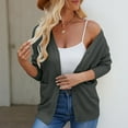 thumbnail image 3 of Cardigan Sweaters for Women 2025 Long Sleeve V Neck Button Down Knit Plain Cardigan Sweater Blouse Outerwear, 3 of 7