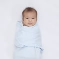 thumbnail image 4 of Parent's Choice 100% Cotton 3-Pack Adjustable Baby Wrap Swaddles for Boys, Solid Colors, 22" x 27", 4 of 10