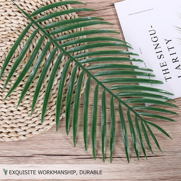 LOLIPPYY 12- Plastic Artificial Sago Plant Leaves for Home Office Decoration and Indoor Gardening