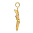 thumbnail image 3 of 14K Gold Polished 3D Jet Pendant Jewelry FindingKing, 3 of 5