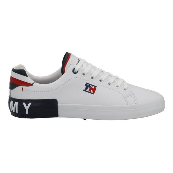 Tenis Tommy Hill Hombre Casual Urbano Cómodos Ajustables Blanco 25