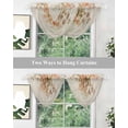 thumbnail image 5 of Waterfall Valances for Windows, Orange Botanical Kitchen Sheer Valance Curtains, Farmhouse Leaf Fall Thanksgiving Rod Pocket Elegant Swag Valances for Living Room Bedroom, 47.2"x38.5", 1 Panel, 5 of 8