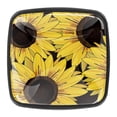 thumbnail image 1 of 4 Pcs Square Cabinet Handle Cupboard Knob Drawer Pulls Handle Sunflower Drawer Knobs with Screws Furniture Decoration, 1 of 5