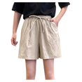 thumbnail image 4 of Birdeem Mode Femme Dame Uni Décontracté Short Pantalon Taille Haute Ample Bandage Pantalon, 4 of 12