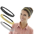 thumbnail image 4 of 6 Piezas Diademas Trenzadas Elásticas Diademas Ajustables Antideslizantes Diademas Elásticas para Mujer Diadema con Hebra Banda para el Cabello Trenzada, 4 of 5