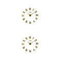 thumbnail image 2 of Youkk Durable Construction 3D Wall Clock Unique Style Easy To Read Modern Large 3D Wall Clock Timeless gold 2Set, 2 of 6
