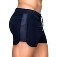 thumbnail image 2 of Men's Casual Shorts Mens Button Shorts Memory Short Running Men Trunk Men Designer Workout Pack Y Fit Workout Mens Short Length Large Basketball Navy 2XL, 2 of 9