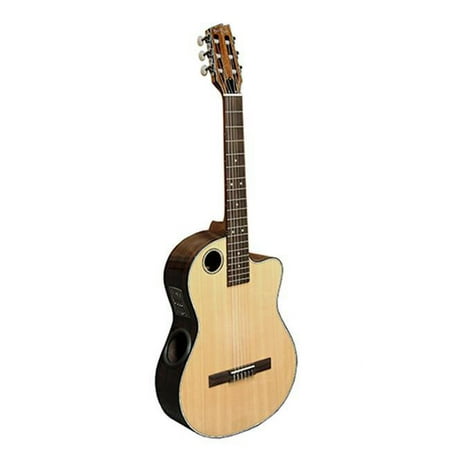 Boulder Creek Guitars ECL-2 Acoustic-Electric Solid Spruce Classical Guitar, Gloss Natural