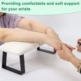thumbnail image 2 of Apoyo de brazo único para técnicos de uñas, reposabrazos antideslizante para manicura con soportes desmontables, reposabrazos para manos en color blanco, 2 of 7