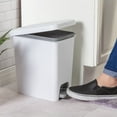 thumbnail image 4 of Sterilite 2.7 Gal Rectangular Step On Trash Bin Wastebasket, White (2 Pack), 4 of 8