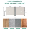 thumbnail image 5 of 71''x236'' Retractable Double Side Awning for Patio, Water & UV Resistant Retractable Privacy Screen, Outdoor Retractable Folding Privacy Screen Divider for Garden, Backyard, Balcony, 5 of 8