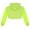 Fluorescent Green, variant on MSemis Kid Girls Sports Active Hooded Shirt Dance Crop Top