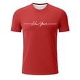 thumbnail image 4 of Graphic City Skyline Letter Print Short Sleeve Crewneck Tee Casual Summer Outfits Daily Wear Men T Shirts Comfy Tee Tshirts for Boys, 4 of 4