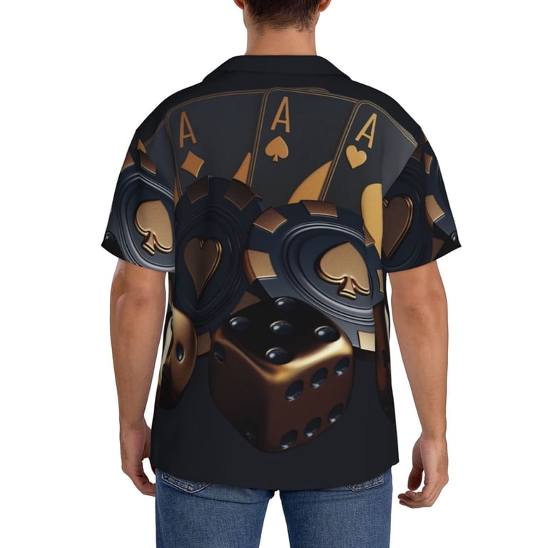 poker dress shirts Maceoo Men's Fibonacci Poker Dogs Dress Shirt