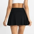 thumbnail image 4 of Xyxonk Tennis Skirts for Women Pleated Golf Skorts Summer High Rise Skirt Flowy Running Workout Mini Skirts with Pockets Athletic Skorts Black S, 4 of 5