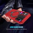 thumbnail image 4 of Decase for iPhone 16 Case with Camera Slide Cover,Compatible with Mag-Safe,with Magnetic Ring Kickstand, Military Grade Heavy Duty Case for iPhone 16 6.1" 2024,Red, 4 of 10
