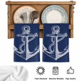 thumbnail image 5 of Nautical Anchor Kitchen Towels Set of 1, Navy Blue Coastal Marine Minimalist Rope Absorbent Dish Towels for Kitchen, Microfiber Hand Towel, Quick Drying Tea Towel for Cleaning Decorative Dishcloths, 5 of 7