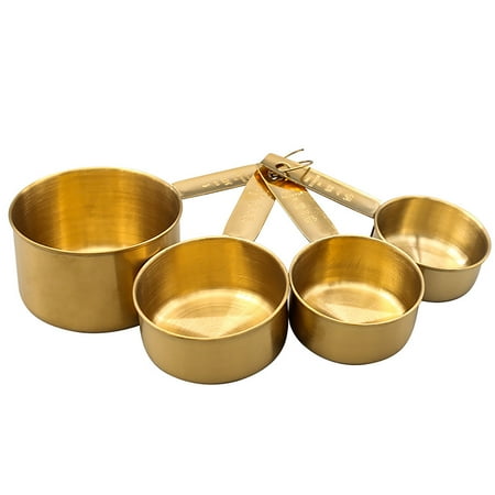 

Trayknick 4Pcs/Set Measuring Spoons Rust-free Anti-scratch Food Grade Bakers Chefs Multi-functional Measuring Scoops for Bakery