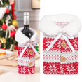 thumbnail image 1 of Fundas navideñas para botellas de , funda navideña de franela para , bolsa navideña para botellas de cena, mesa , decoracio Macarena Tapa de botella de vino, 1 of 8
