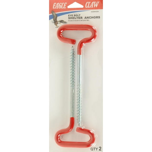 Eagle Claw Ice Eye Bolt Shelter Anchors, 2 per Pack