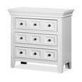 thumbnail image 6 of White Eastern King Size Bed w Storage Drawer Side Rail w 2x Nightstands Transitional Bedroom Furniture 3pc Set, 6 of 8