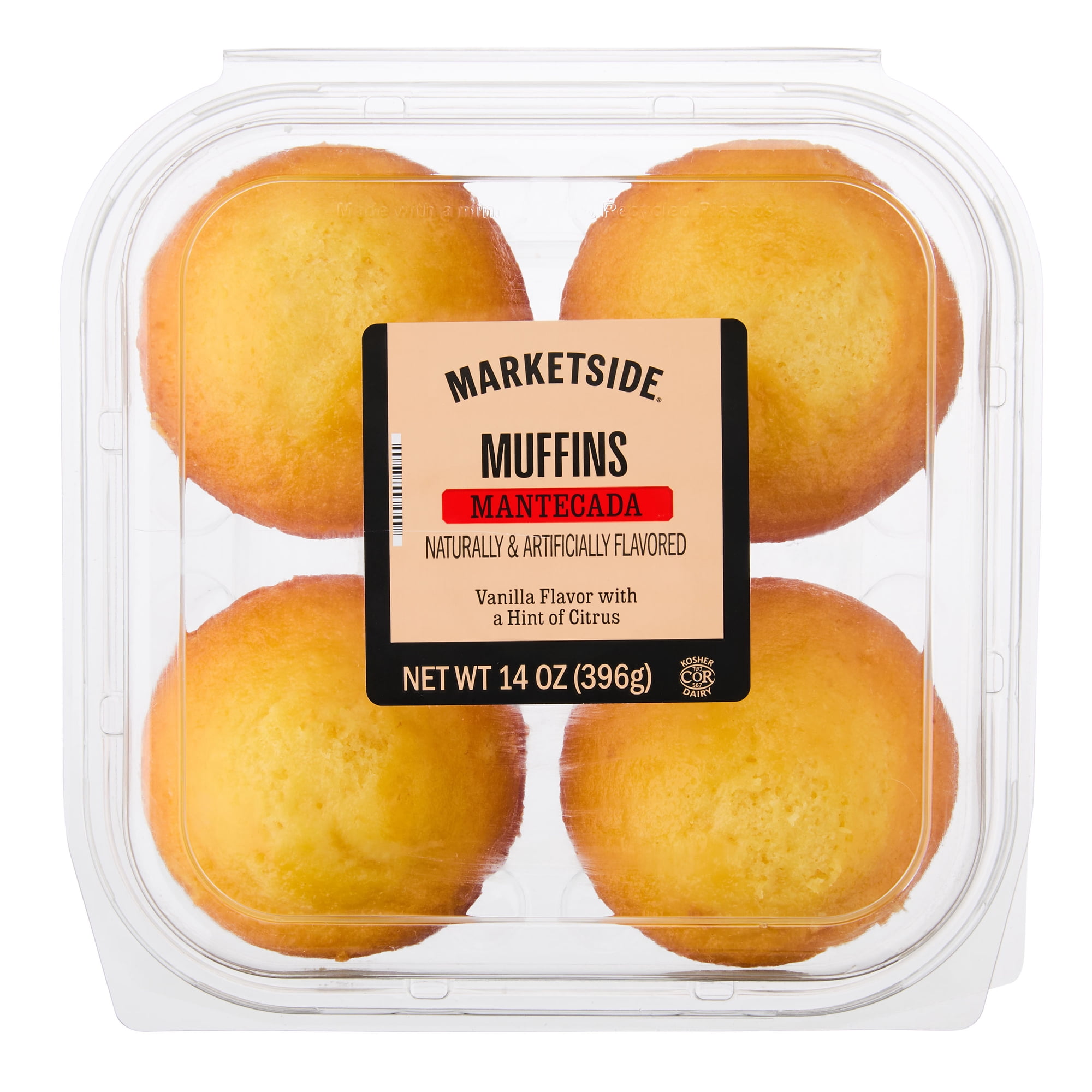 Marketside Mantinada Muffins With Moist Texture, 14 oz, 4 Count
