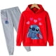 thumbnail image 1 of Conjuntos de suéter con capucha de punto para niños 2022 nuevo otoño y primavera niños niñas sudaderas de algodón pantalones trajes Stich Casual Suits120cm Gao Jinjia LED, 1 of 2