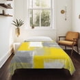 thumbnail image 4 of Yellow Grey Tapestry for Bedroom Wall Hanging Tapestry, Rustic Mottled Oil Painting Abstract Texture Ceiling Backdrop Tapestries Poster Blanket Wall Decor for Teens Room Living Room Dorm 59" x 90", 4 of 8