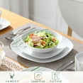 thumbnail image 5 of VEWEET Dinnerware Sets, Porcelain Dinner Set for 12, 100-Piece Ivory White, Series Aviva, 5 of 7