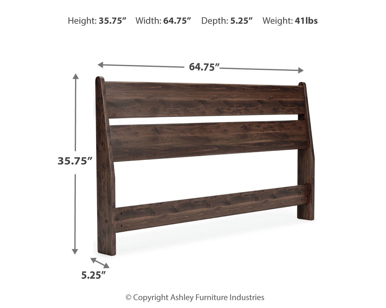 Signature Design by Ashley Casual Calverson Queen Panel Headboard  Mocha
