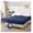 navy blue, variant on Grid Ultrasonic Mattress Protector FULL - Waterproof Bed Cover, Hypoallergenic, Dust Mite Proof - Cooling Fitted Sheet Protector for Mattress Protection
