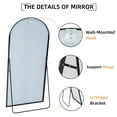 Ufurpie 71"×32" Arched Large Full Length Mirror with Stand Brushed