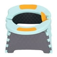 thumbnail image 4 of Inodoro plegable para niños pequeños con bolsa de limpieza, orinal portátil para coche, para interior y exterior, con almohadilla dura azul, 4 of 14